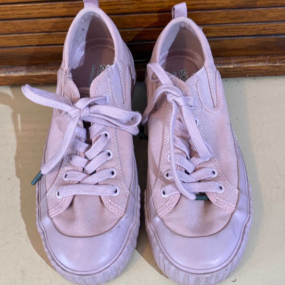 Skechers Street™ Trax Hi pink Lace-Up Canvas Sneakers